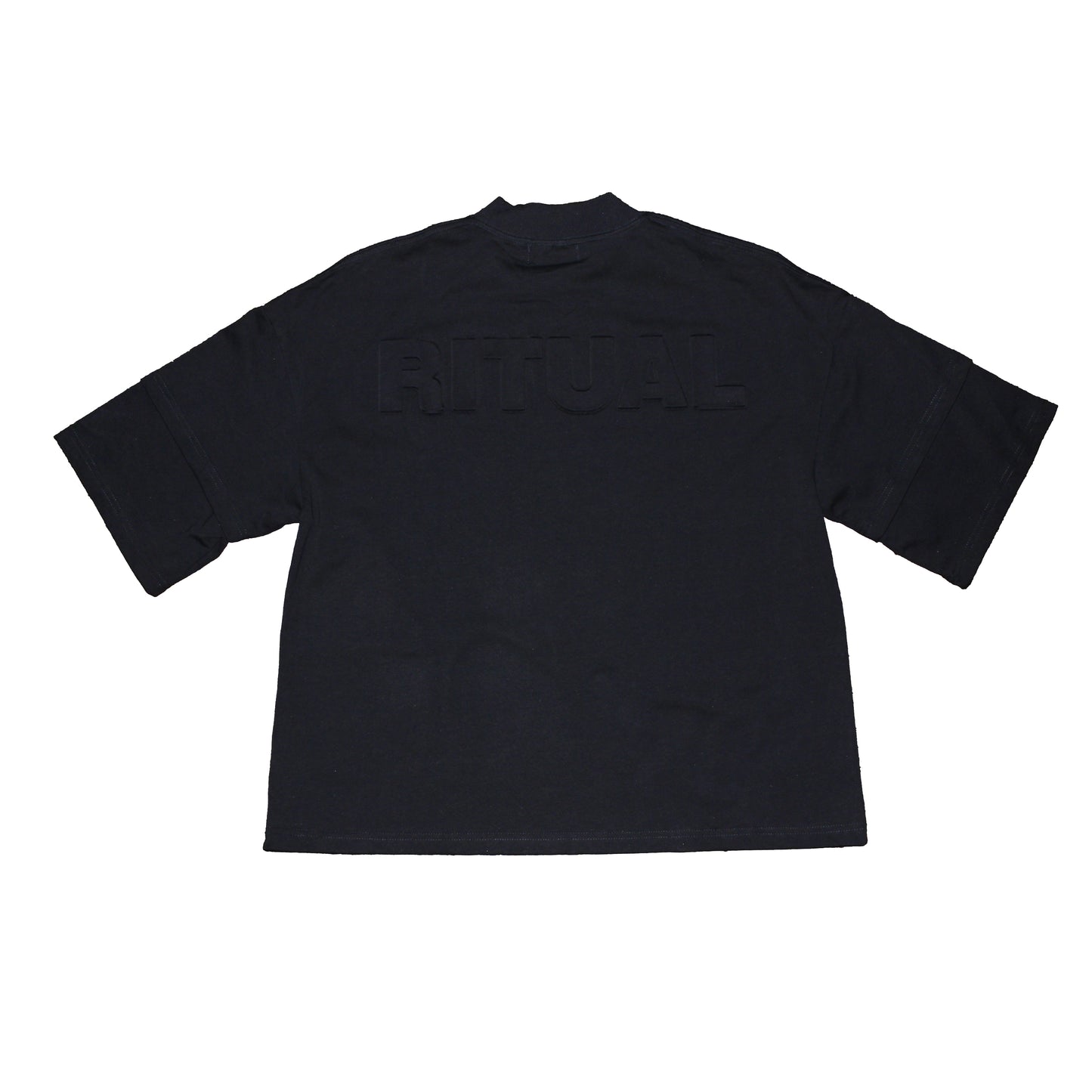 "Global" Double Sleeve Crop Tee